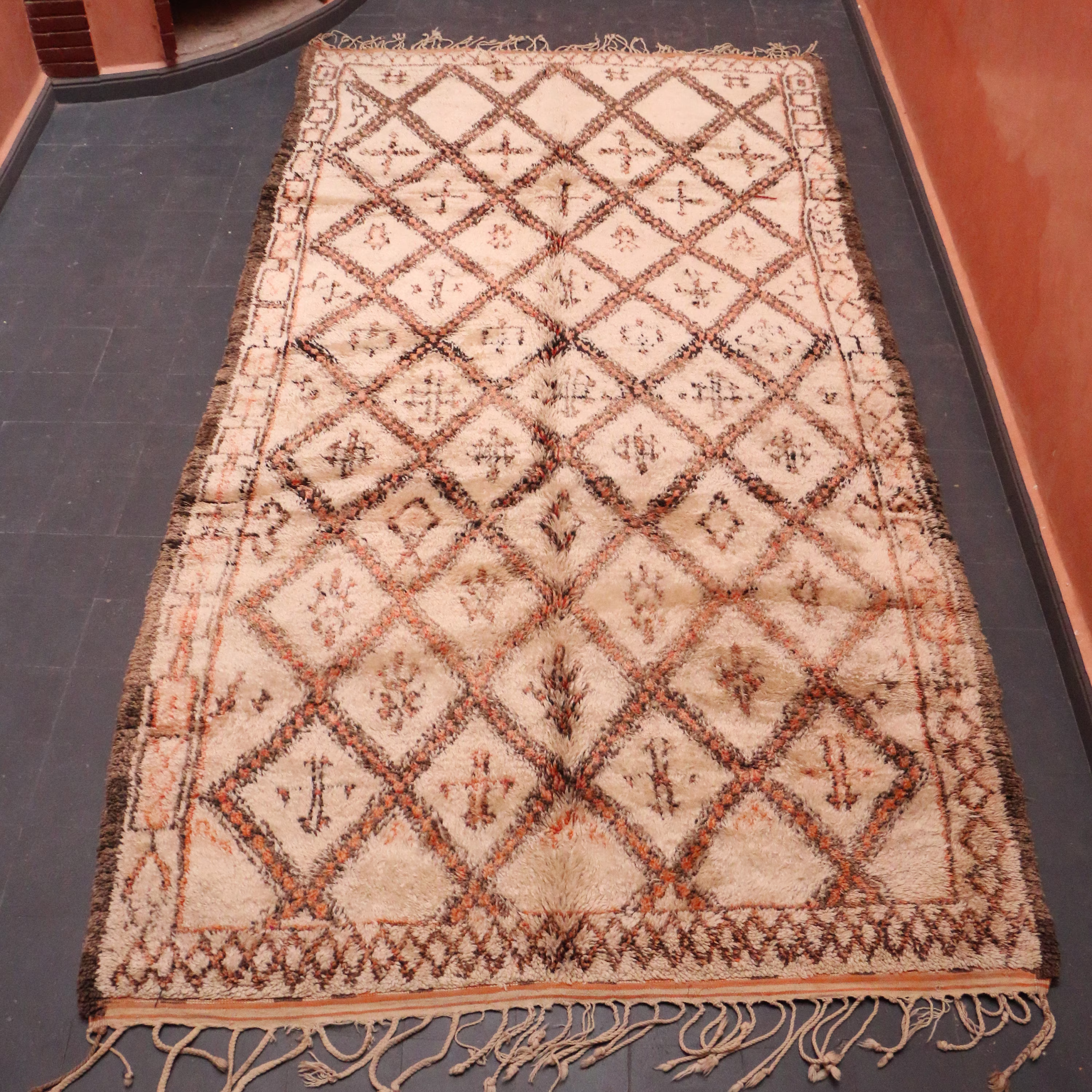 Beni Ourain Moroccan Rug, Berber 6x12 Ft Rug