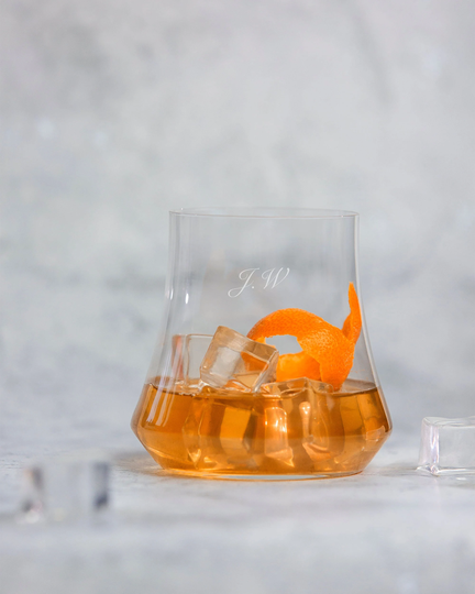 Modern Eclipse Crystal Whisky Glass | Engraved Unique Glassware Personalised Cocktail Tumbler 13Oz