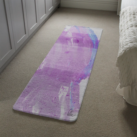 Mattice Pony Ride Designer Shaggy Purple/Grey/Blue Rug