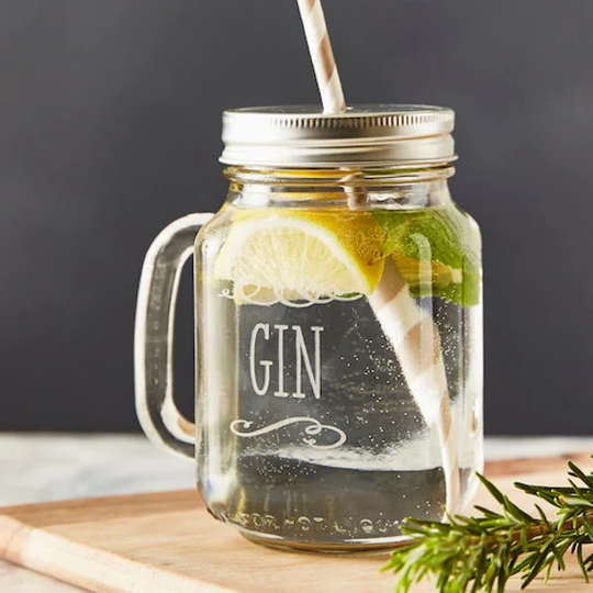 Personalised Gin Mason Jar