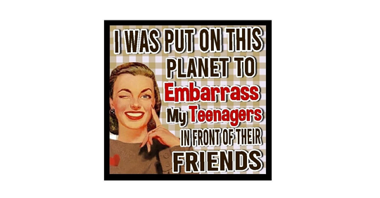 Funny Gifts Embarrass My Teenagers in Front Of Their Friends Retro Refrigerator Magnet