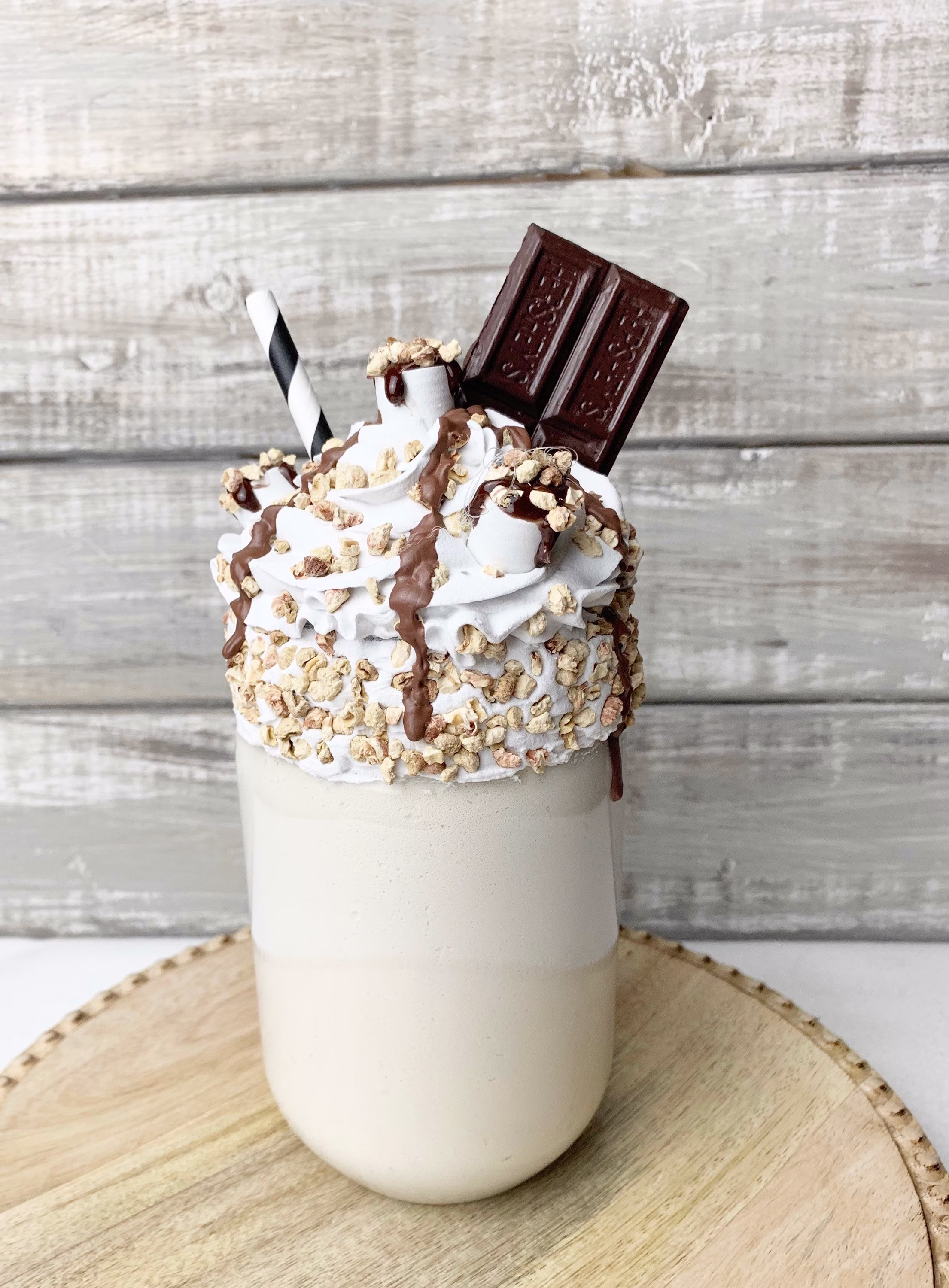 Fake S'mores Shake, Extreme Milkshake, Vanilla Milkshake