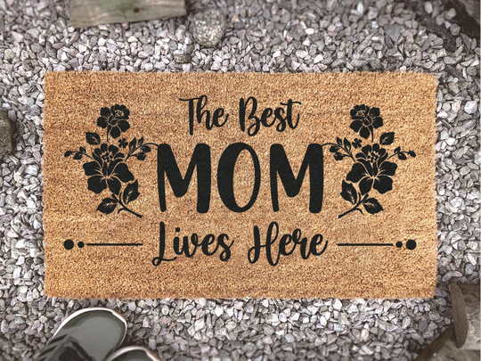Mother's Day Doormat - Best Mom Gift For Her The Lives Here Family Rug Love Custom