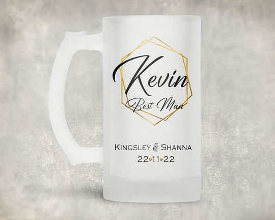 Personalised Groomsmen Gift, Best Man Beer Glass, Custom Wedding Proposal, Thank You Gift For Dad, Usher