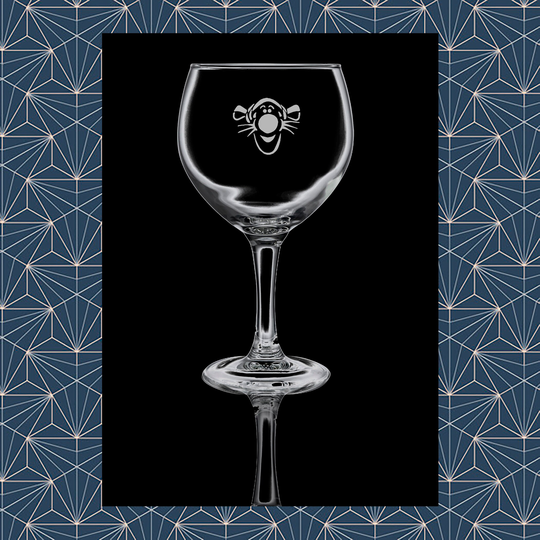 Tigger Winnie The Pooh Engraved Balloon Gin Glass. Beautiful Etched Personalised With Name. Design Won't Wear Off Like Vinyl.259