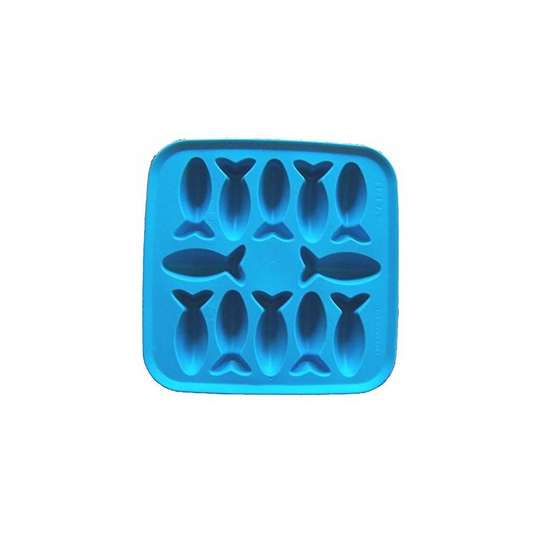 Ikea Plastis Fish Shaped Ice Cube Tray, Blue, 1, Synthetic Rubber