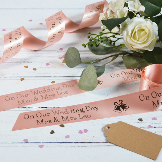 Wedding 38mm Personalised Printed Ribbon