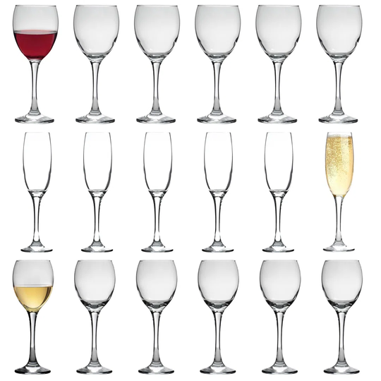 LAV 18Pc Venue Stemware Set - Clear