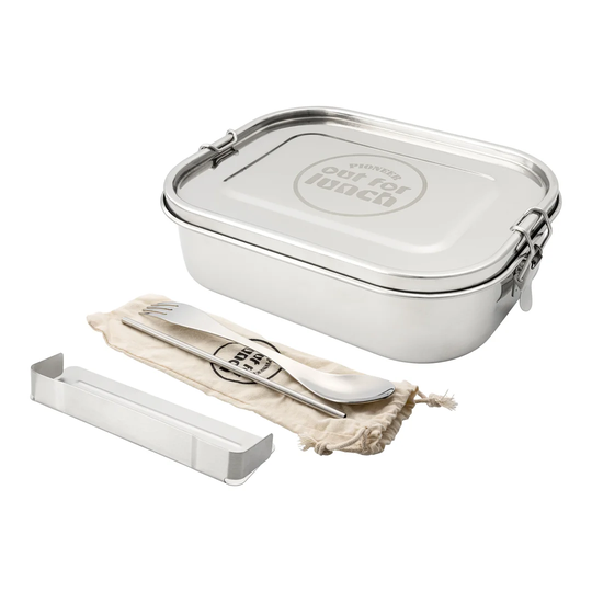 Out for Lunch Stainless Steel 0.8L Food Storage Container