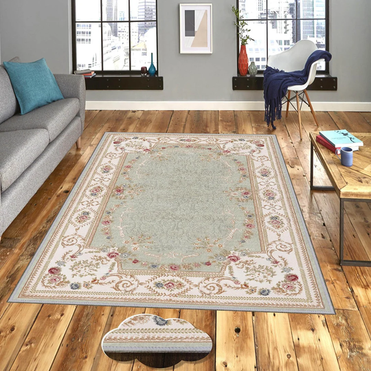 Odalys Flatweave Beige/Green Rug