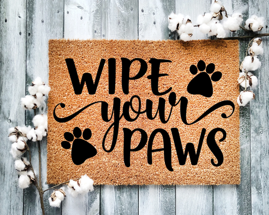 Door Mat, Funny Doormat, Wipe Your Paws, Housewarming Gift, Welcome Closing Wed Gift - 2206