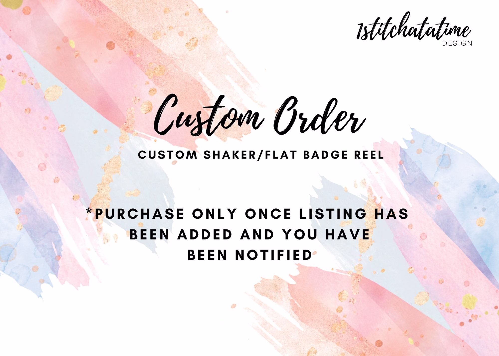 Custom Shaker/ Flat - Badge Reel