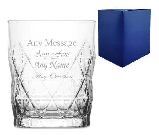 Personalised Engraved 345Ml Whisky Whiskey Glass & Gift Box , Wedding Birthday Christmas Best Man Father Of The Bride Groom Usher