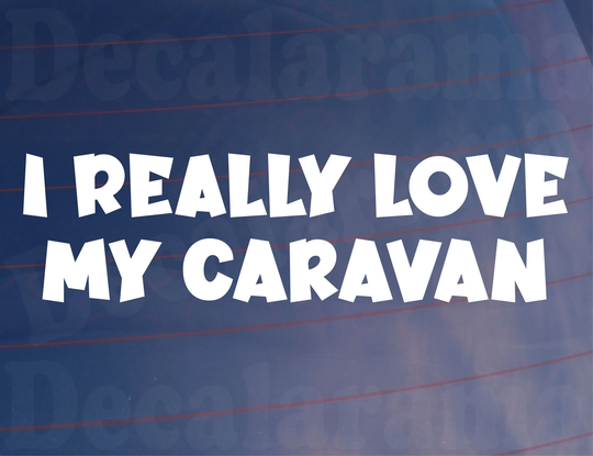 Caravan Sticker I Really Love My Novelty Window Bumper Boot Door Decal Sadnick Gifts
