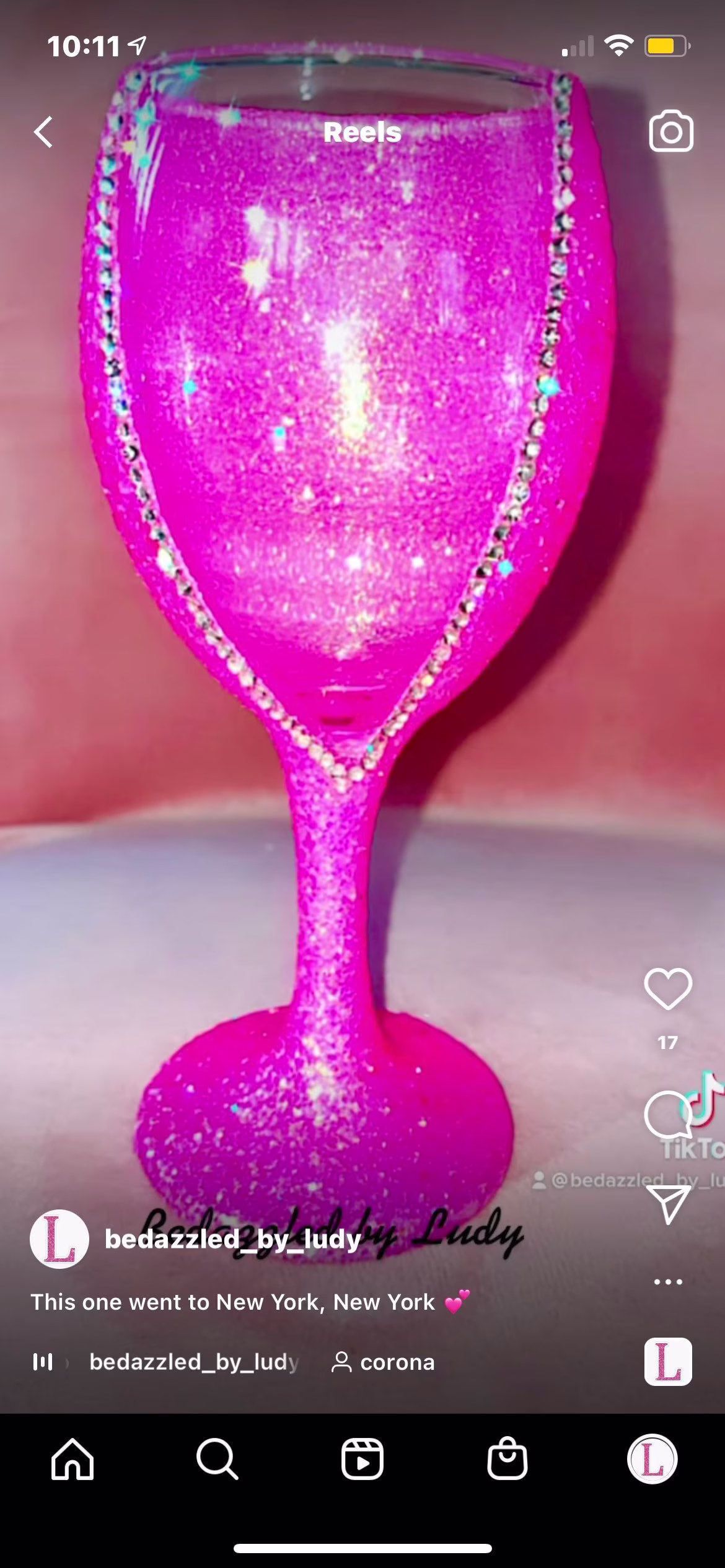Bedazzled Glass Stem