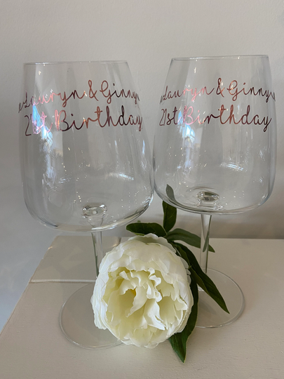 Personalised Wine Glasses For Twins Triplets Quads