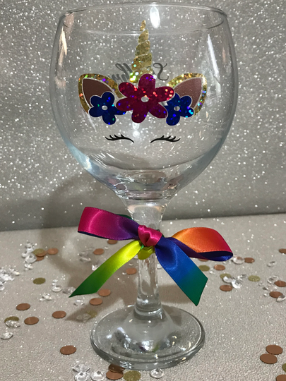 Unicorn Gin Glass, Birthday Gift, 18Th Best Friend Sister 21st Gift For 30Th, Unicorn Wine Secret Santa