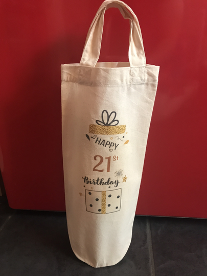 Special Birthday Wine Bag 21st Birthday Gift Personalised