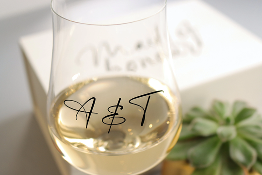 Wedding Name Sticker, Initial Decals, Personalised Glass Stickers, Custom Vinyl Gift Box Party Favour, Bachelorette
