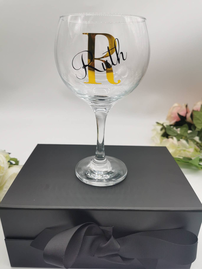 Personalised Gin Glass, Large Glass