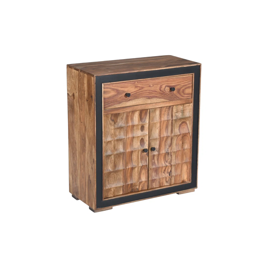 Lucrece 75Cm Wide 1 Drawer Sheesham Solid Wood Sideboard