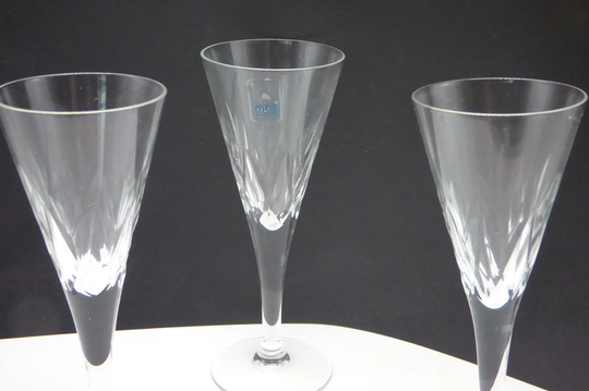 Vintage Set Of Six Metropolitan England Crystal Sherry Glasses Handmade Glasses, Mcg