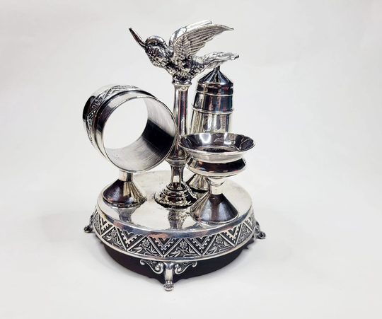 Taunton Silver Plate Co. Hummingbird Cruet
