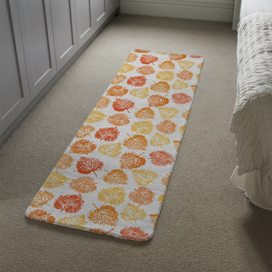 Lundquist Hand Drawn Boho Spring Seamless Pattern Designer Shaggy Yellow/Orange/White Rug