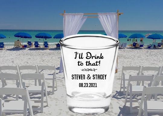 Wedding Reception Personalized Names, Custom Shot Glasses Wedding Favors For Guests in Bulk, Party Gifts Guests, Bridal Shower