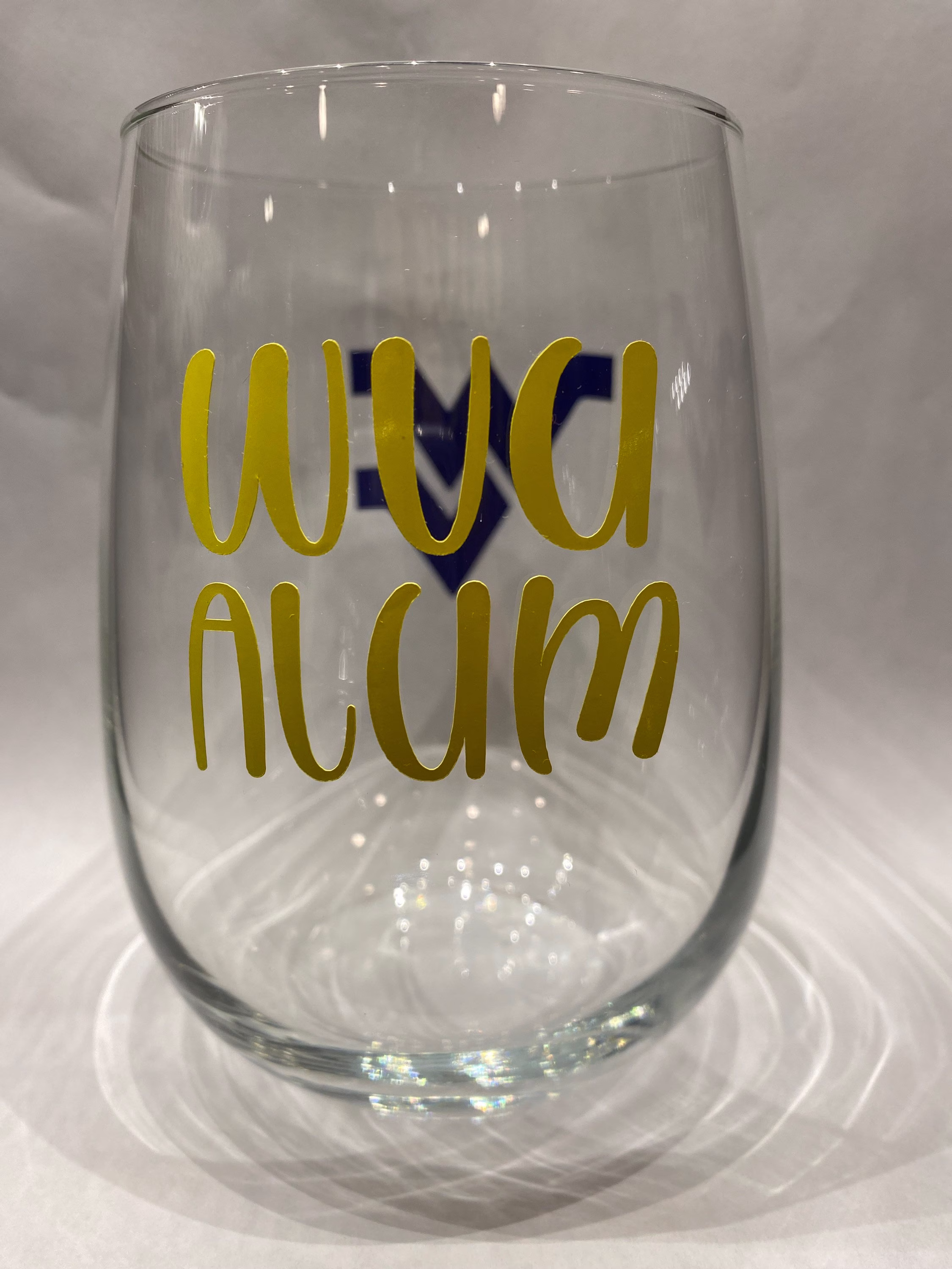 Wvu Alum Stemless Wine Glass