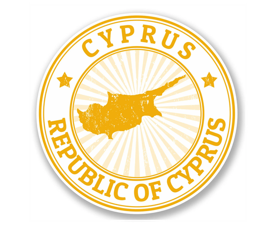 2 X 10cm Cyprus Vinyl Stickers - Cypriot Republic Map Travel Adventure World Location Country Decal Luggage Laptop Gift Sticker #4655