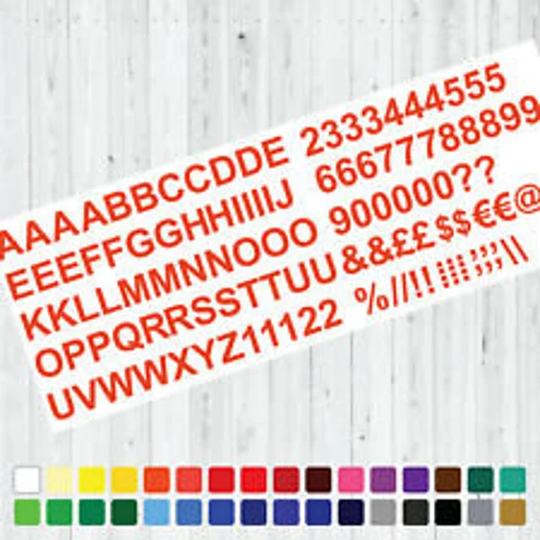 5cm 50mm 2 Inch Sticky Letters Self Adhesive Vinyl Numbers Stickers Car - Lots Of Colours Decal Vinyl Sticker For Wall Laptop Decal