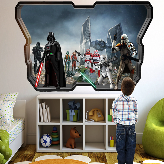 Star Troopers Robots Spaceship Wall Sticker Art Poster Mural Transfer Decal Print Room Home Nursery Office Shop Decor Id549