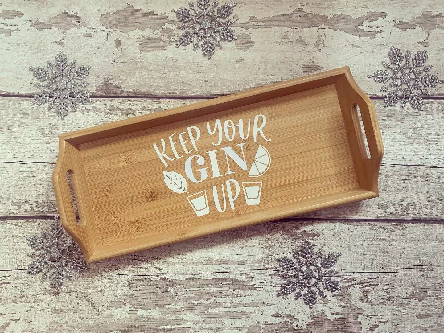 Personalised Home Bar, Drinks Tray , Cocktail Serving Tray, Breakfast Gin Time, Wooden Tray, Gift, Lover, Mrs Hinch