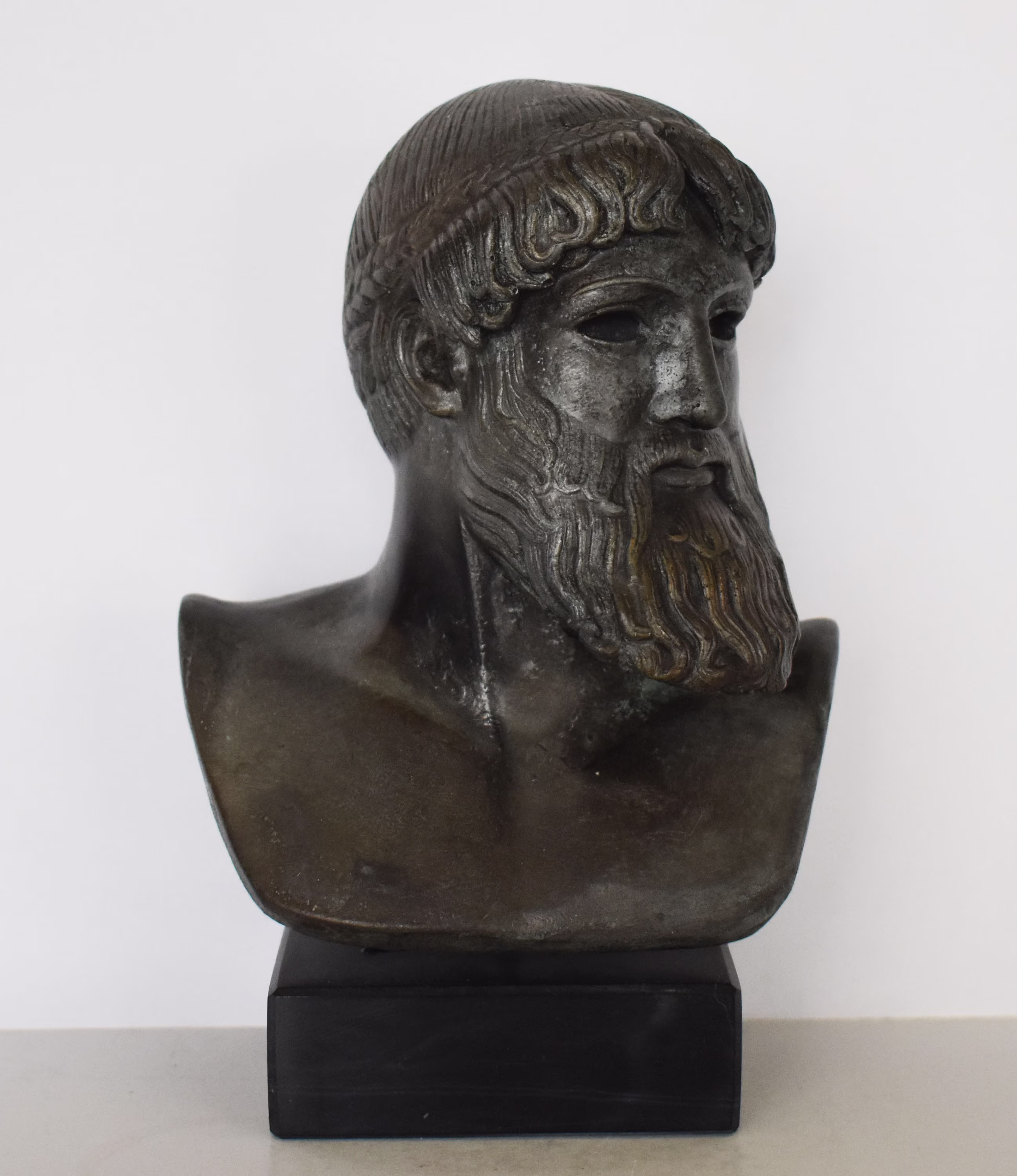 Poseidon Of Artemision - National Archaeological Museum Athens Reproduction Head Bust Bronze Colour Effect