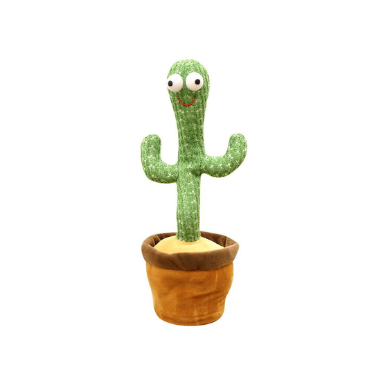 (3 English Songs) Dancing Cactus Plush Toy Electronic Shake Body with English Song Stuffed Plant