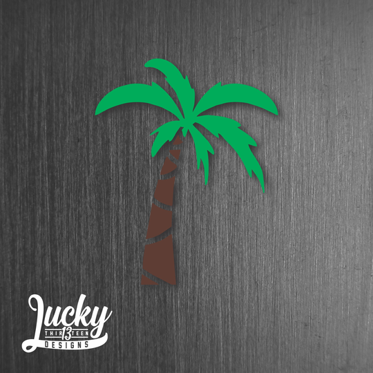 2 Color Palm Tree Vinyl Decal