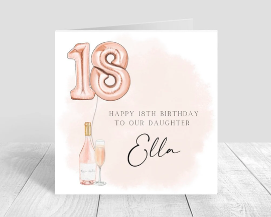 18Th Eighteen Personalised Birthday Card, Daughter, Sister, Granddaughter, Niece, Best Friend, Keepsake, Gift