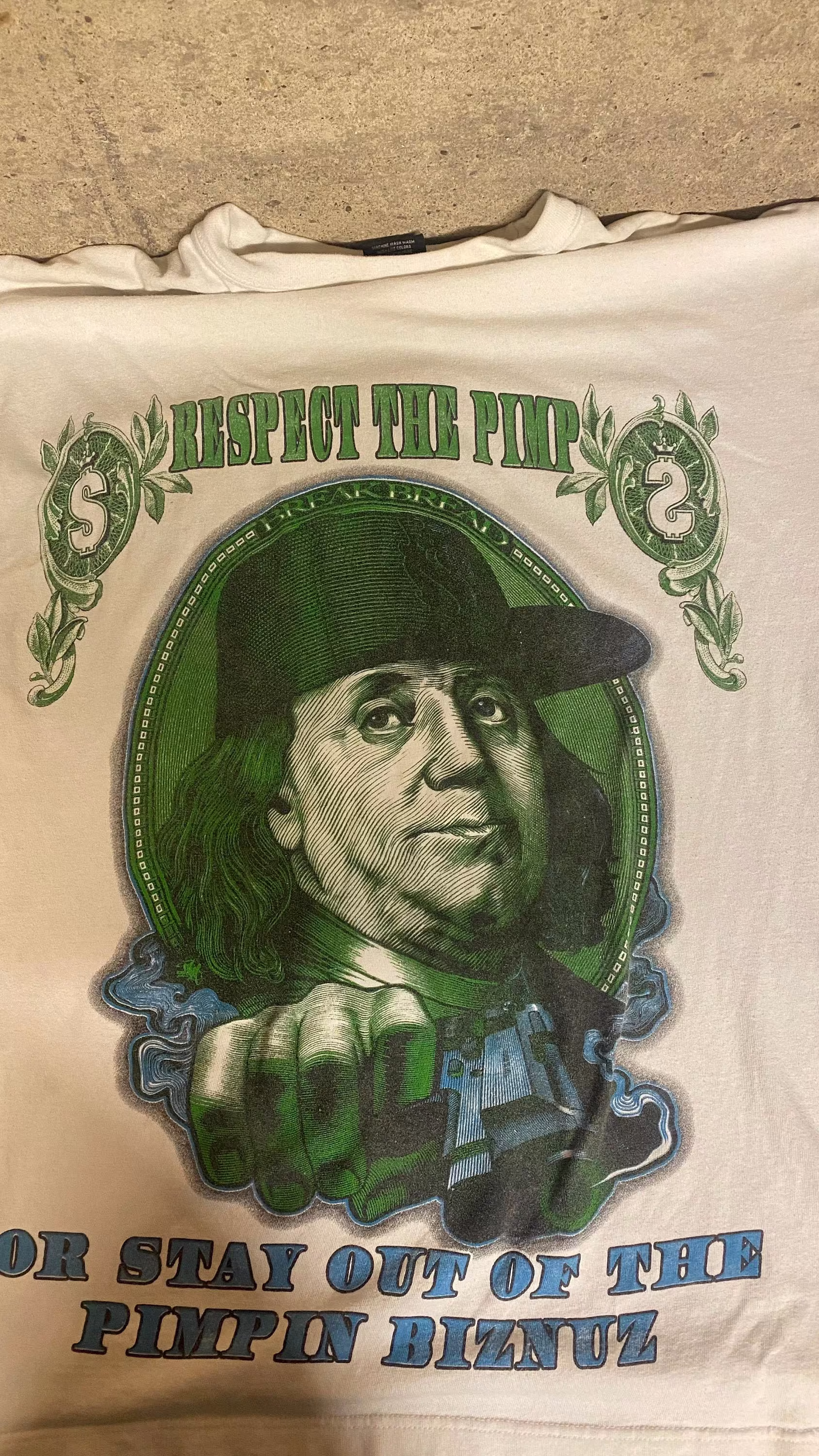 Respect The Pimp Or Stay Out Of The Biznuz Tee, Tshirt Sz 3xl