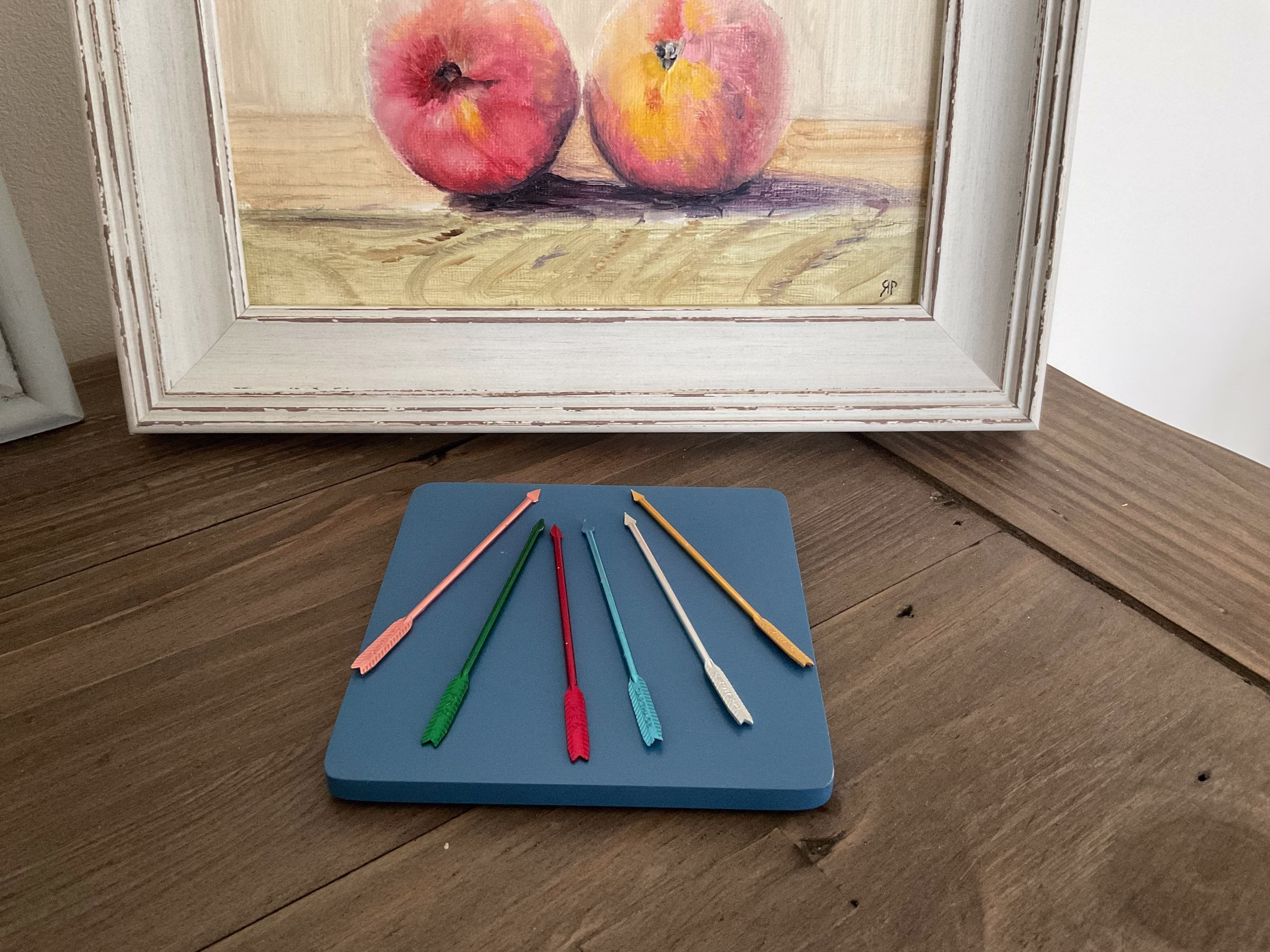 Vintage P&o Colourful Arrow Cocktail Sticks, Set Of 5 Retro Drinks Trolley Gift, Canapé Sticks 1950S, Appetiser