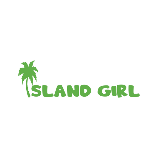 Island Girl Decal Palm Tree Beach Day Vibes Home Decor Wall Car Coastal Living
