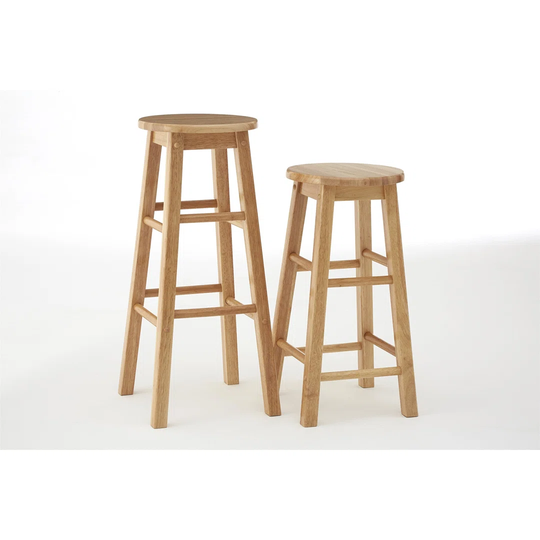 Bar Stool / Tall / Breakfast Bar Stool / Wooden Stool / Traditional / Kitchen Stool / Wooden Bar Stools / With Footrest / Natural Height 74Cm