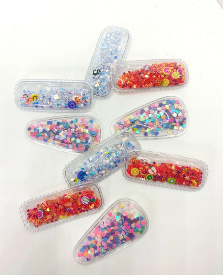 Clear Snap Clip Confetti Shakers