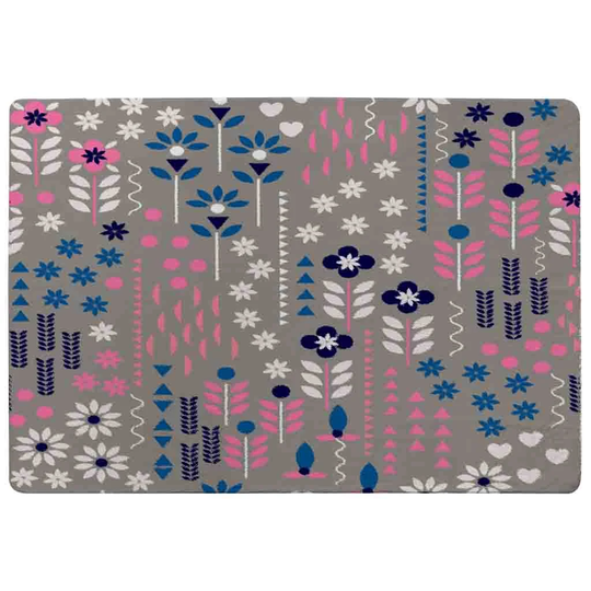Odell Selection of Flowers Shaggy Grey/Pink/Blue Rug