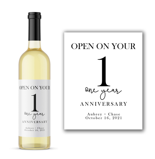 Wedding Anniversary Wine Bottle Label Pack | Custom High Quality Wine, Champagne Tall & Mini