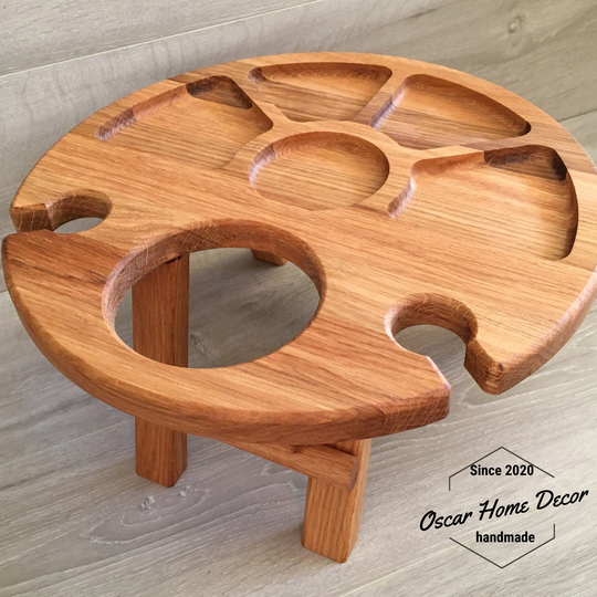 Wine Table - Outdoor Entertaining Portable Folding Picnic Camping Wine