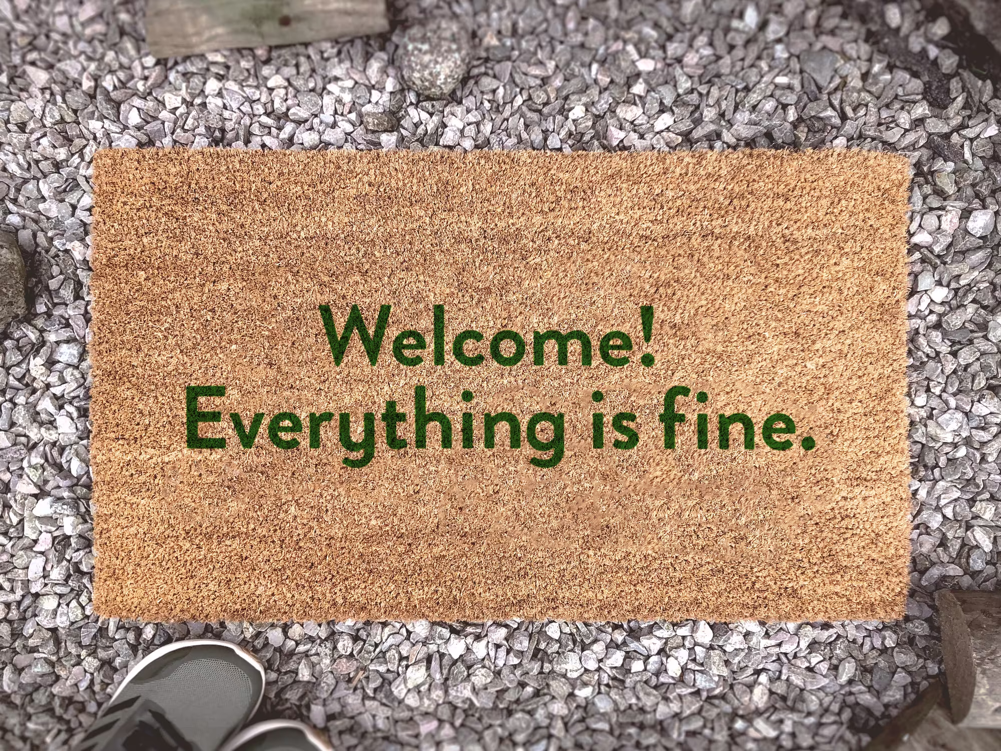 Welcome Everything Is Fine. - The Good Place Netflix Quote Famous Tv Show Doormat Homeware Gift