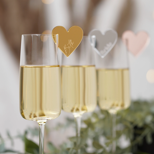 Wedding Name Place Cards Ideas, Heart Names Favours, Tags Setting Holder, Table Placement Drink Charm