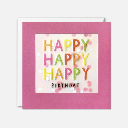 Happy Birthday Card With Paper Confetti - Shakies By James Ellis