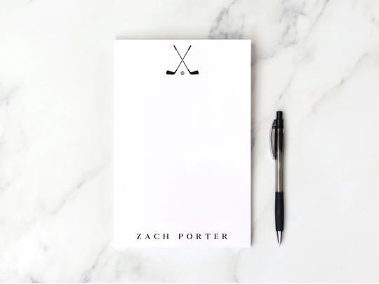 Golf Notepad, Fathers Day Gift, Grandfather Mens Gift, Boys Fridge Cardstock Notepad